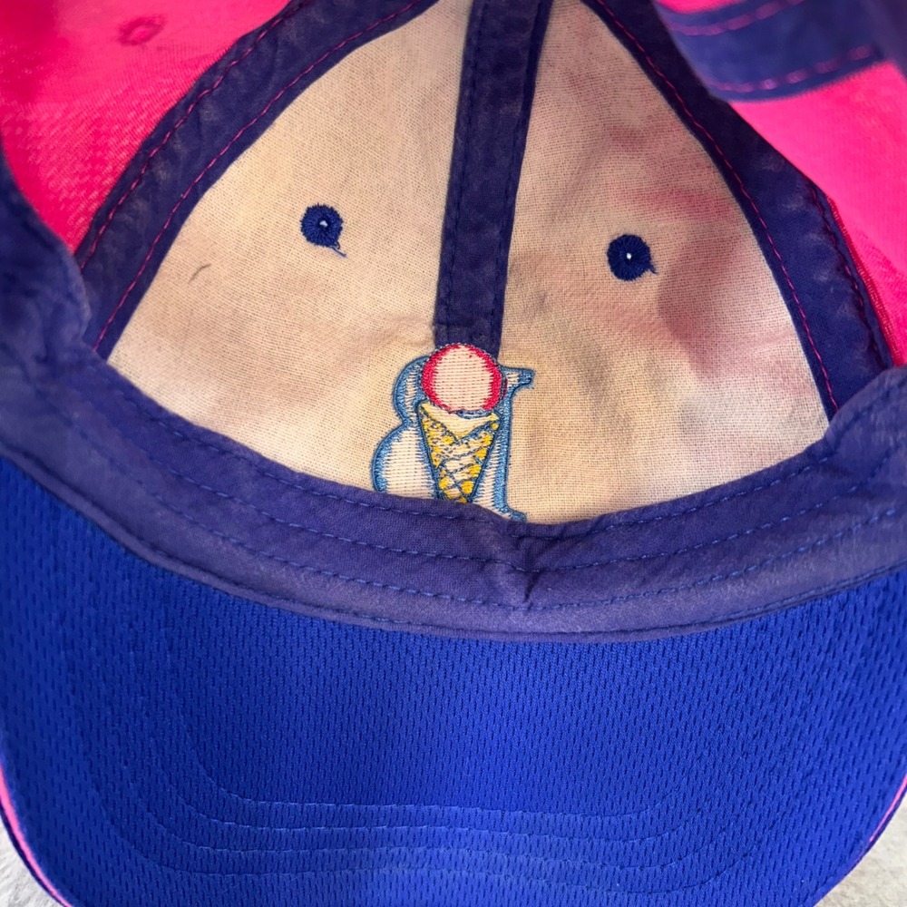 Braums Ice Cream Cone Adult Blue Pink Hat Adjustable Mesh Strapback OSFM - Picture 12 of 12